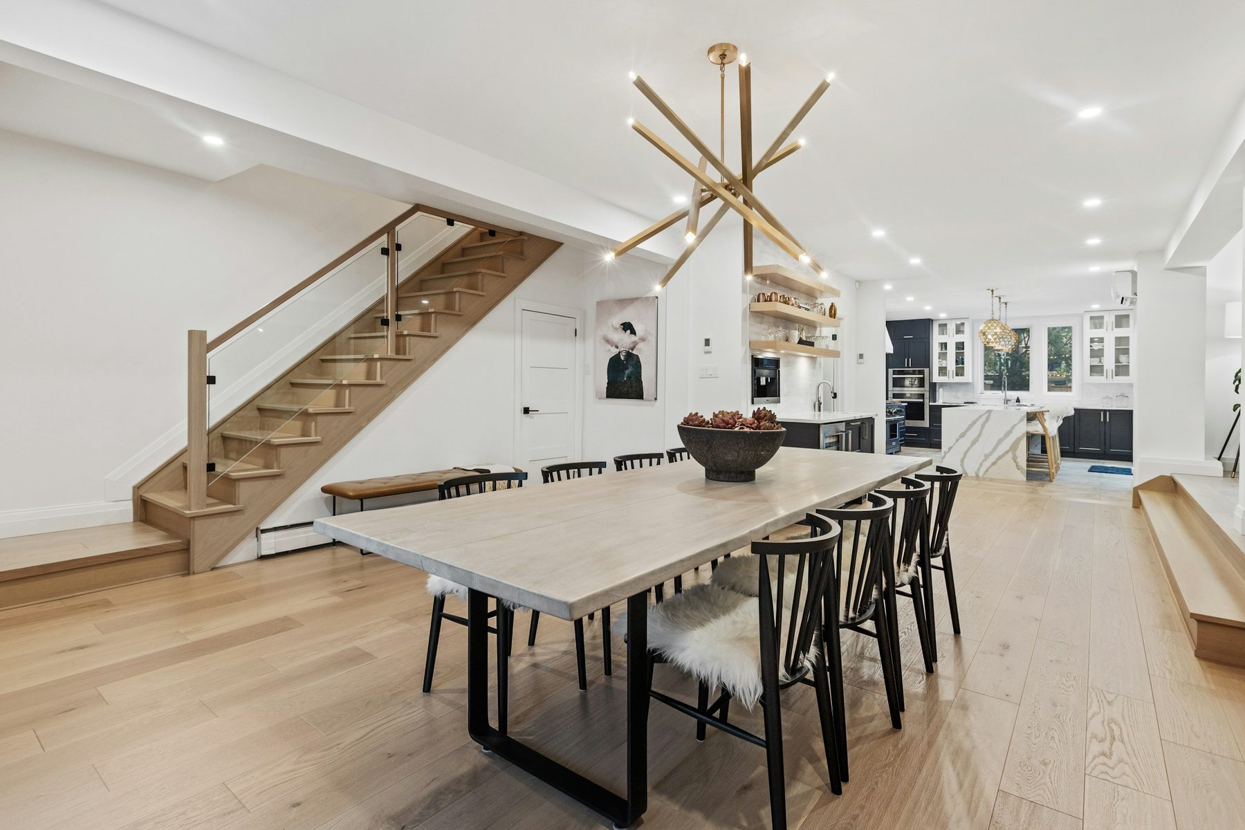 CurateSpaceStudio basement dining room and kitchen styling example