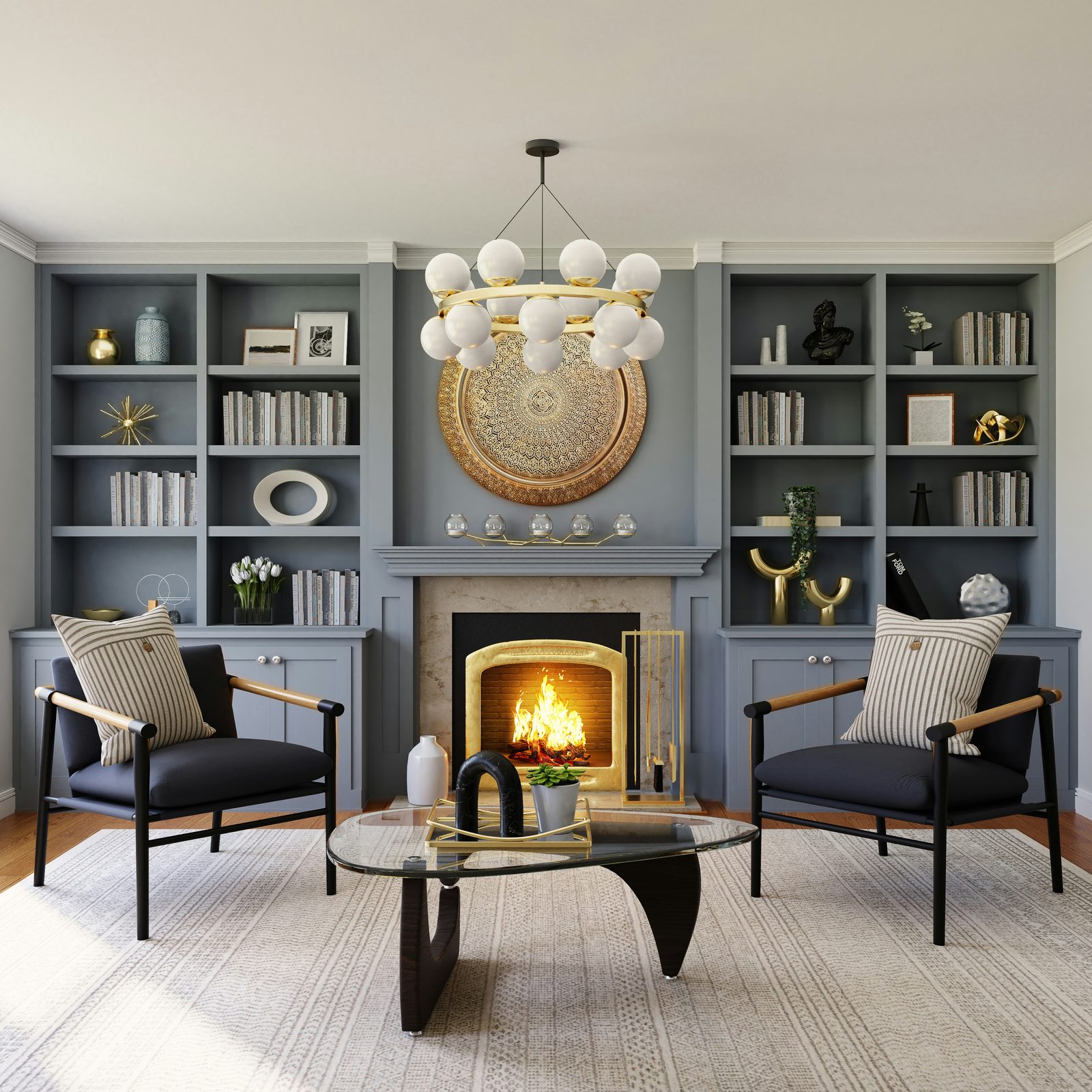 CurateSpaceStudio living room nook homestaging and styling example